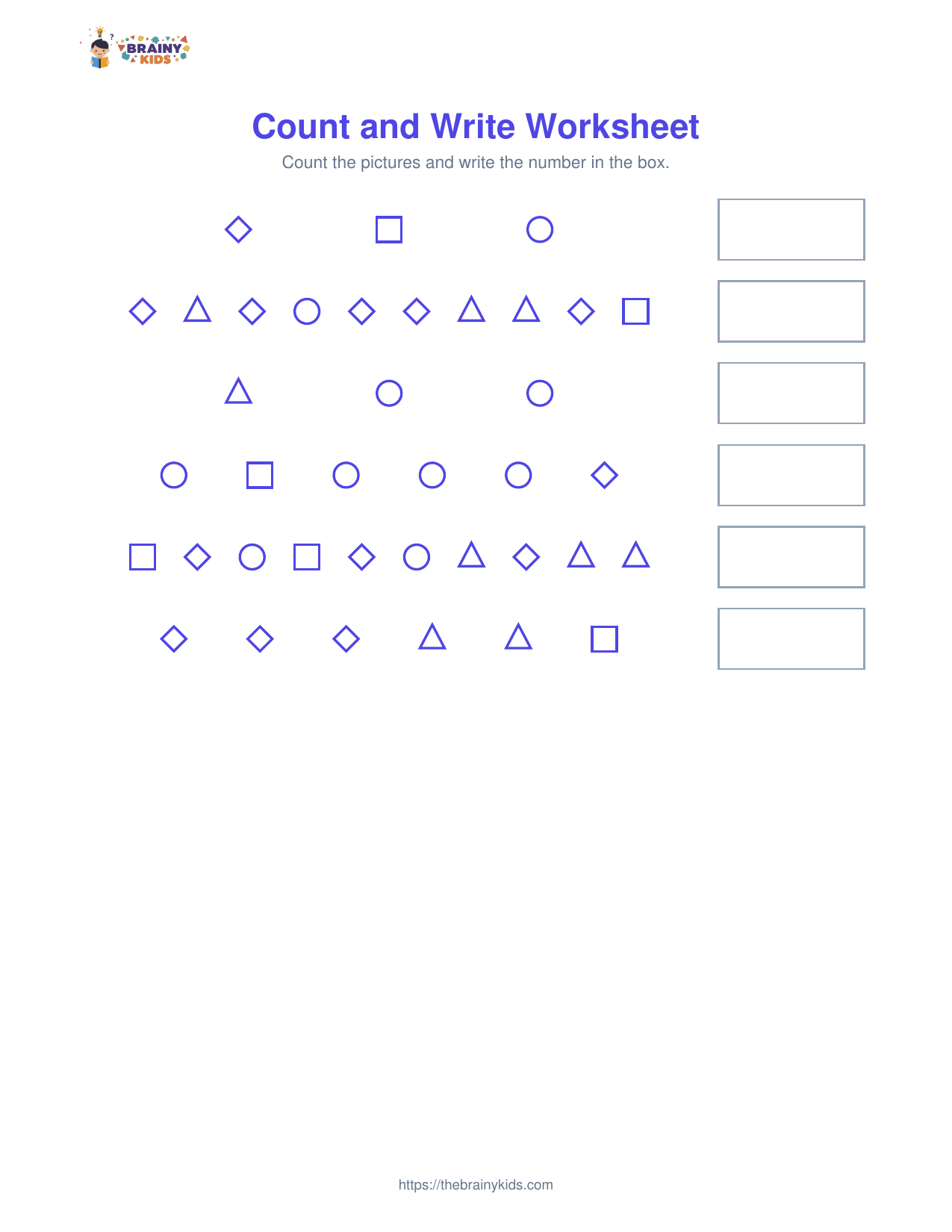 Count and Write Worksheet