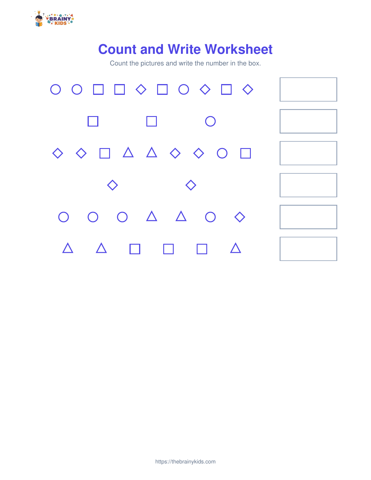 Count and Write Worksheet