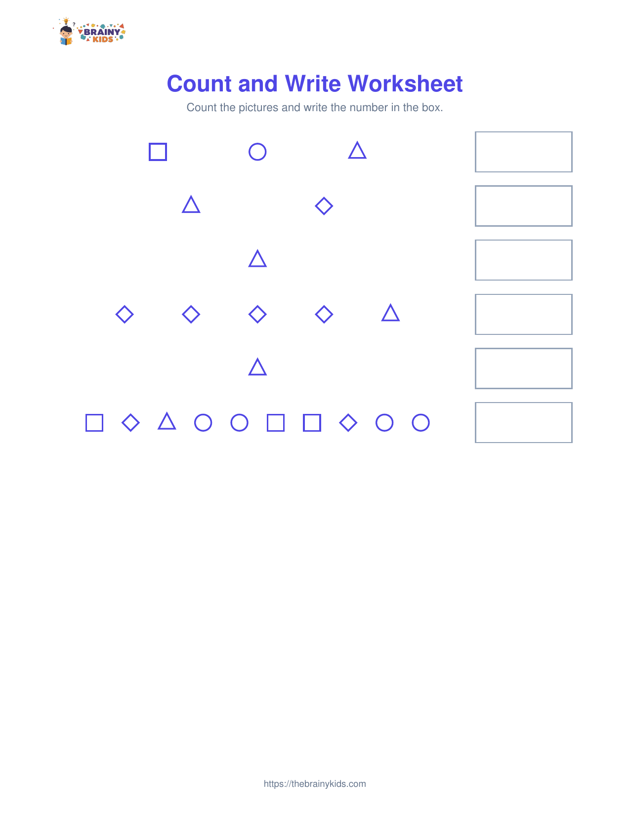 Count and Write Worksheet