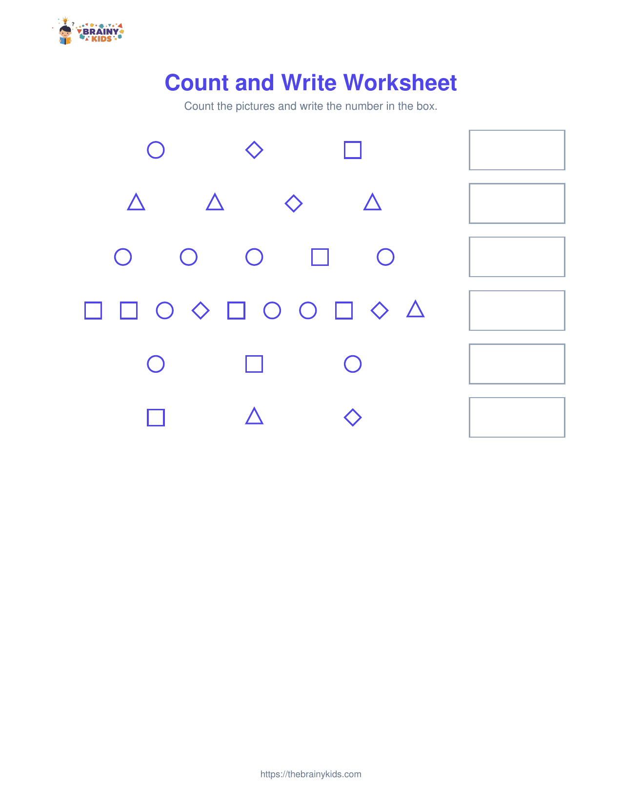 Count and Write Worksheet